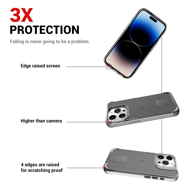 JA6663 - Ốp lưng iPhone 15 Pro Max Jinya T-Stand Clear - 3
