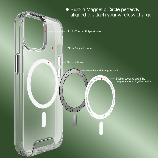 JA6522 - Ốp lưng Magsafe iPhone 15 Plus Jinya Crystal Clear - 3