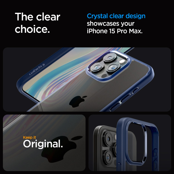 ACS06573 - Ốp lưng iPhone 15 Pro Max Spigen Ultra Hybrid Crystal Clear - 6