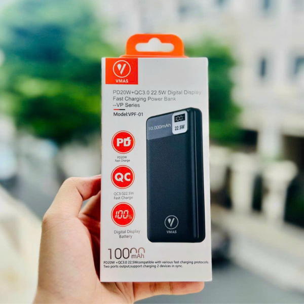 VPF01B - Pin sạc dự phòng Vmas 10.000 mAh 22.5W - 9