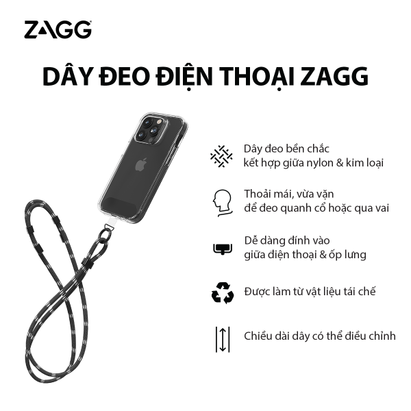 702213422 - Dây đeo điện thoại ZAGG - 2