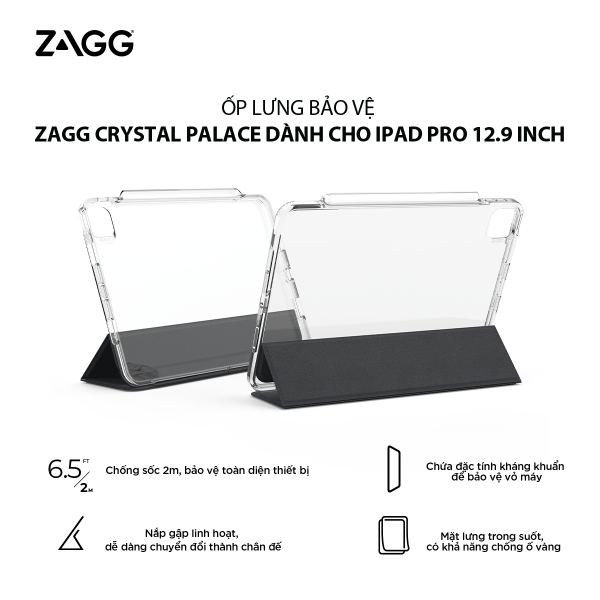 102011216 - Bao da iPad Pro 12.9 inch ZAGG Crystal Palace Folio - 6