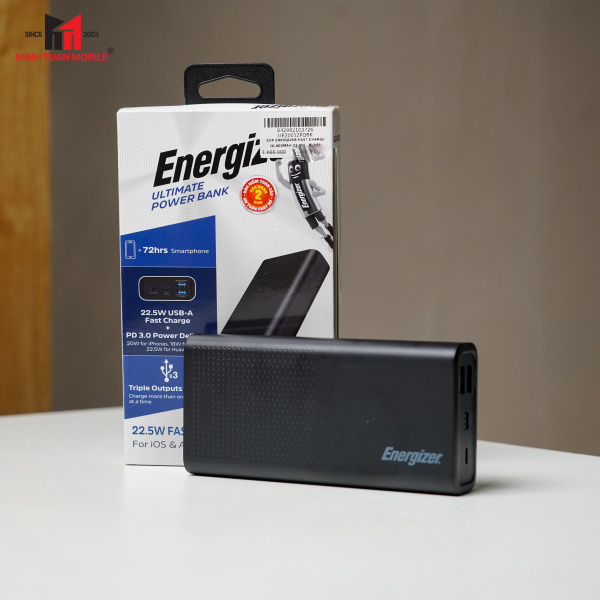 UE20012PQBK - Pin sạc dự phòng Energizer 20.000 mAh 22.5W UE20012PQ - 10