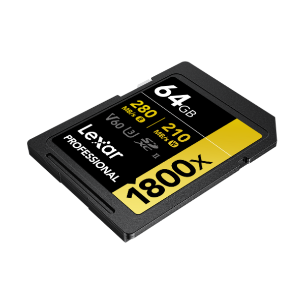 LSD1800064G-BNNNG - Thẻ nhớ Lexar 64GB 1800x SDXC UHS-II 280MB s - 3