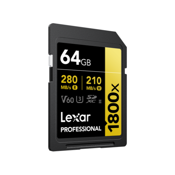 LSD1800064G-BNNNG - Thẻ nhớ Lexar 64GB 1800x SDXC UHS-II 280MB s - 4