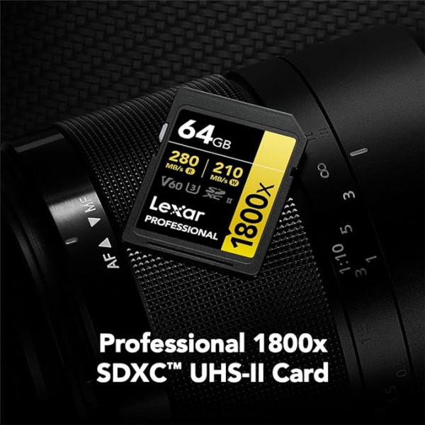 LSD1800064G-BNNNG - Thẻ nhớ Lexar 64GB 1800x SDXC UHS-II 280MB s - 9