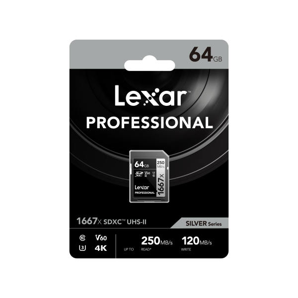 LSD64GCB1667 - Thẻ nhớ Lexar Professional 64GB 1667X SDXC UHS-II 250MB s - 6