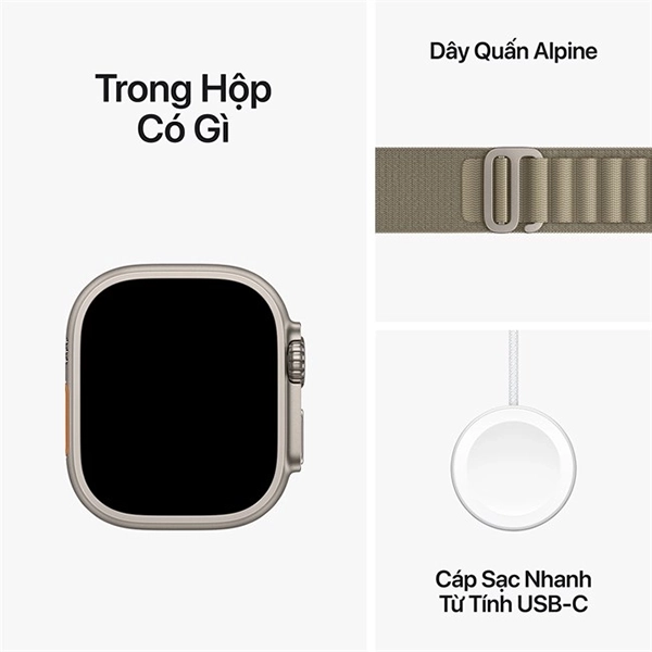 MREQ3VN A - Apple Watch Ultra 2 LTE 49mm Titan Dây Alpine Loop (Size L) - 9