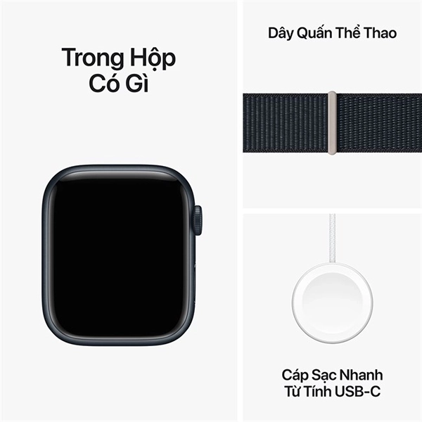 APPLE WATCH S9 LTE 45MM LOOP - Apple Watch S9 LTE 45mm Viền Nhôm Dây Vải - Chính hãng VN A - 10