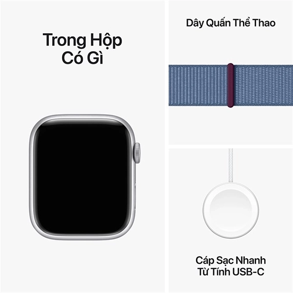 APPLE WATCH S9 LTE 45MM LOOP - Apple Watch S9 LTE 45mm Viền Nhôm Dây Vải - Chính hãng VN A - 11