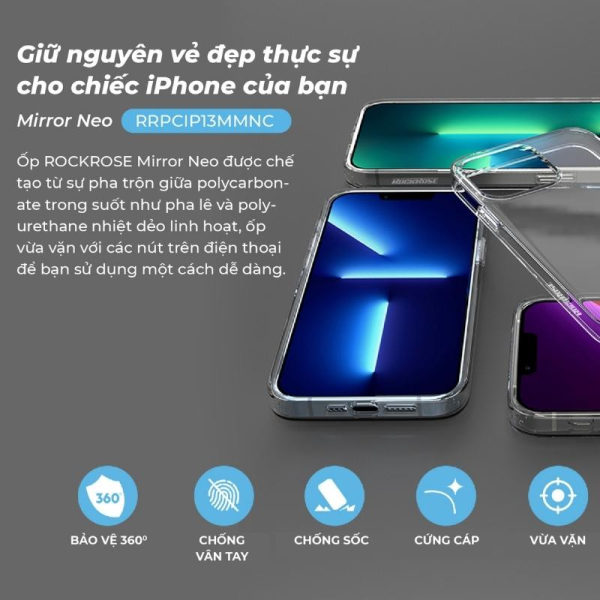 RRPCIP13PMMNC - Ốp lưng iPhone 13 Pro Max Rockrose Mirror Neo - 3