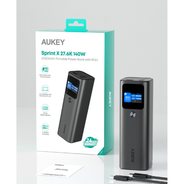 PB-Y45 - Pin sạc dự phòng Aukey 27.600 mAh 140W Sprint X - 5