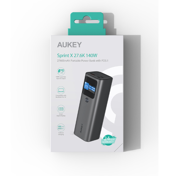 PB-Y45 - Pin sạc dự phòng Aukey 27.600 mAh 140W Sprint X - 11