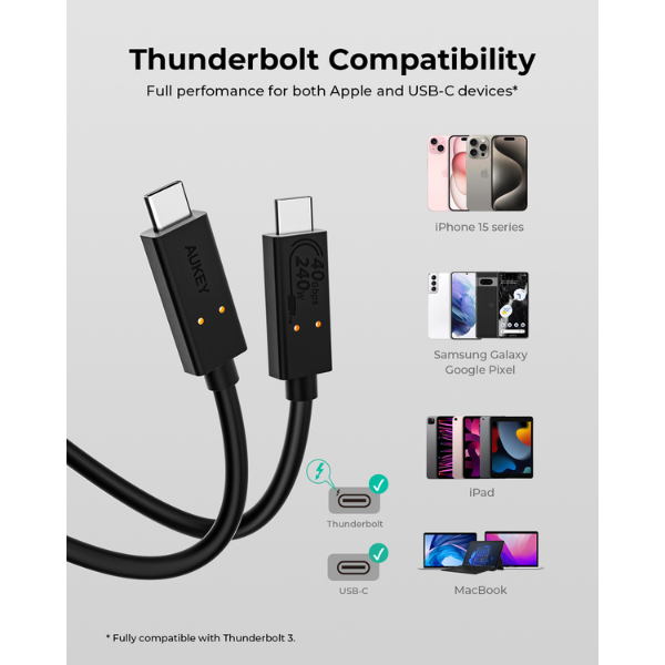 CB-TCC241-BLK - Cáp chuyển USB-IF Aukey thế hệ thứ 3 240W 0.8M - 7