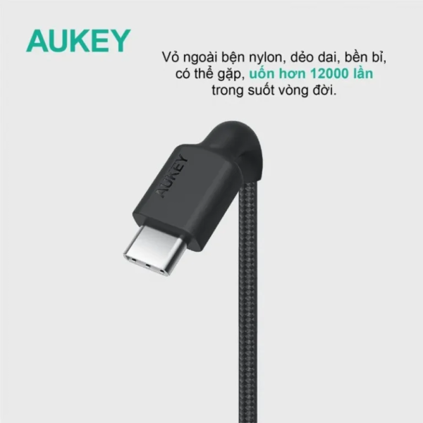 CB-CL5-BLK - Cáp Type-C to Lightning Aukey MFi 1.2m CBCL5 - 5