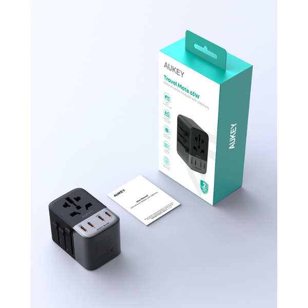 PA-TA08A-GRA - Sạc đa năng Aukey PD65W nhiều cổng PA-TA08A - 6