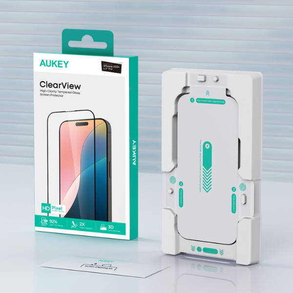 SP-HT20C - Cường lực iPhone 16 Pro Aukey ClearView SP-HT20C - 2