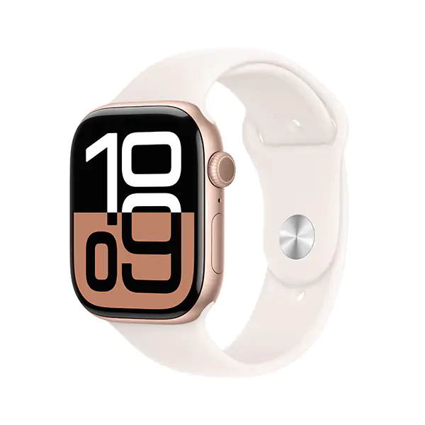 L9NGVJGWLF - Apple Watch S10 GPS 42mm Vàng Hồng Dây Cao Su Size S M - Cũ đẹp (L9NGVJGWLF)