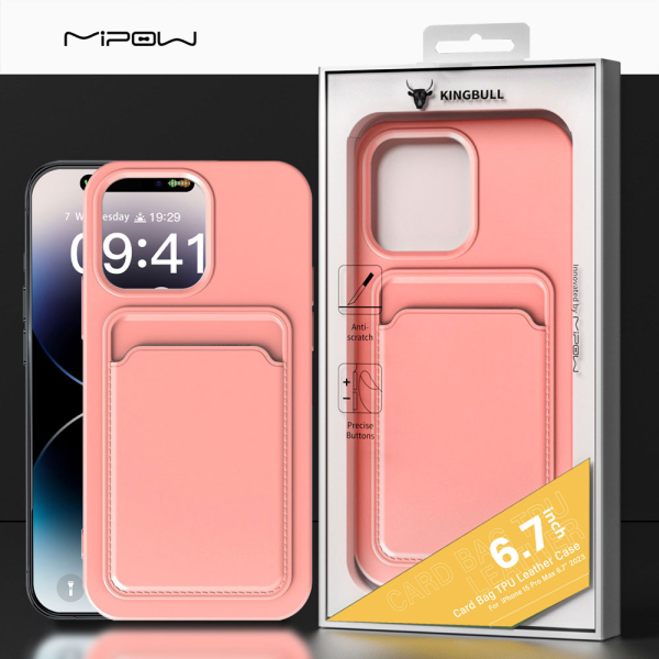 KG-MC15A04-BK - Ốp lưng iPhone 15 Pro Max Mipow Card Bag TPU Leather - 14