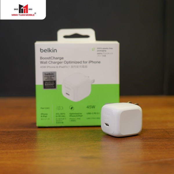 WCA013QCWH - Cốc sạc nhanh Belkin 45W Type-C PD Wall Charger - 10