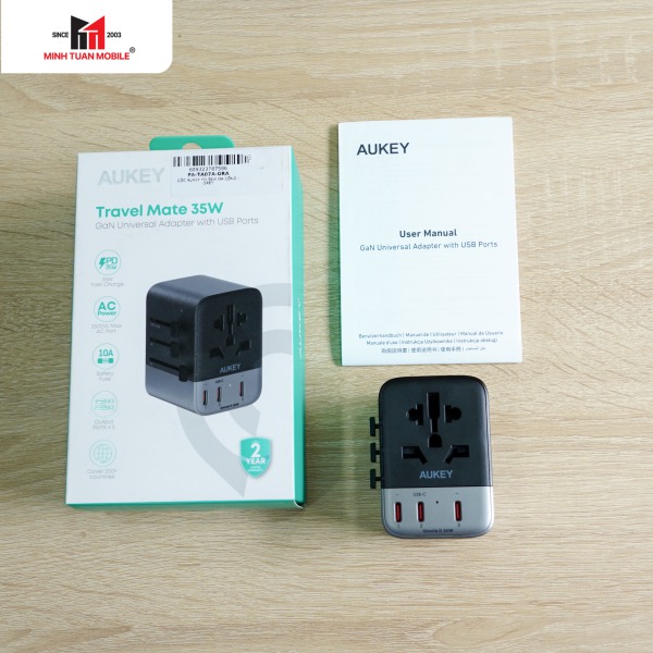 PA-TA07A-GRA - Sạc đa năng Aukey PD35W nhiều cổng PA-TA07A - 11