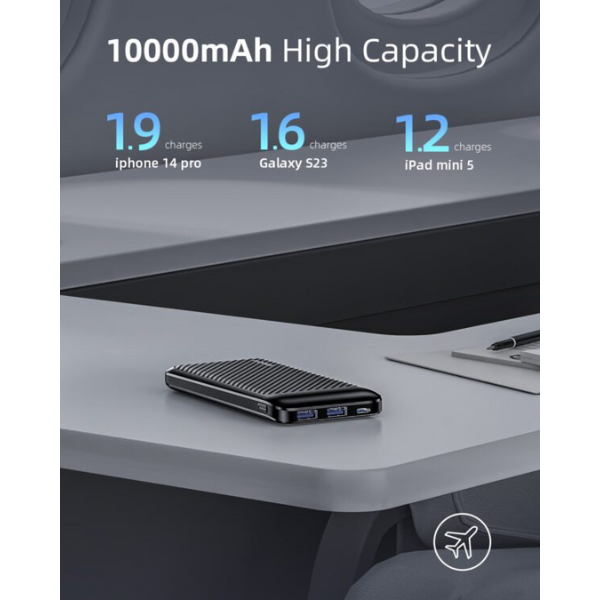 IP12SABLK - Pin sạc dự phòng Innostyle 10.000 mAh 12W PowerSmart IP12SA - 2