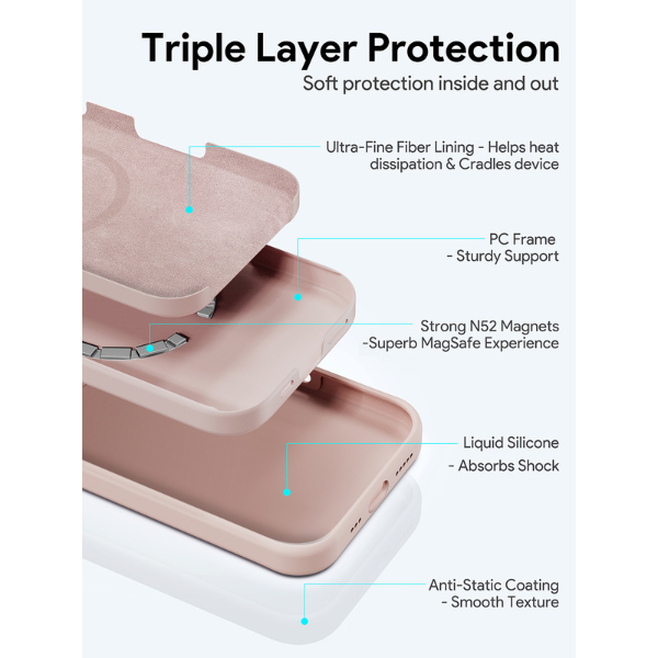 PC-GJ20BP - Ốp lưng Magsafe iPhone 16 Plus Aukey Liquid Silicone - 4