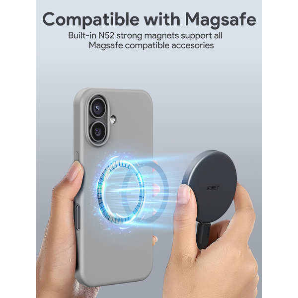 PC-GJ20AT - Ốp lưng Magsafe iPhone 16 Aukey Liquid Silicone - 8
