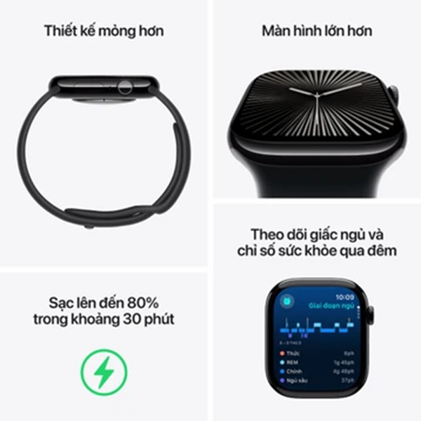 APPLE-WATCH-LTE-42MM - Apple Watch S10 LTE 42mm Viền Nhôm Dây Cao Su - Chính hãng VN A - 6