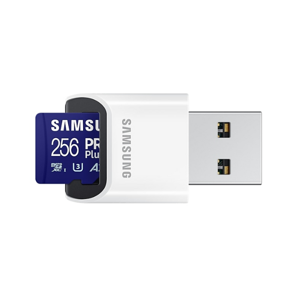MC22082401 - Thẻ nhớ microSD Samsung Pro Plus UHS-I kèm đầu đọc 3.0 256GB upto 180MB s (MB-MD256SB WW) - 2