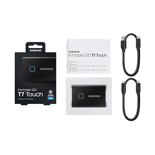 SSDEXT24042414 - Ổ cứng di động SSD Samsung T7 Portable Touch 2TB 1050MB s (MU-PC2T0K WW) - 7
