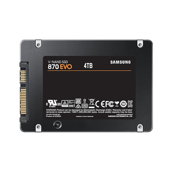 SSDINT07072431 - Ổ cứng SSD gắn trong Samsung 870 Evo 4TB 2.5 SATA III upto 560MB s (MZ-77E4T0BW) - 2
