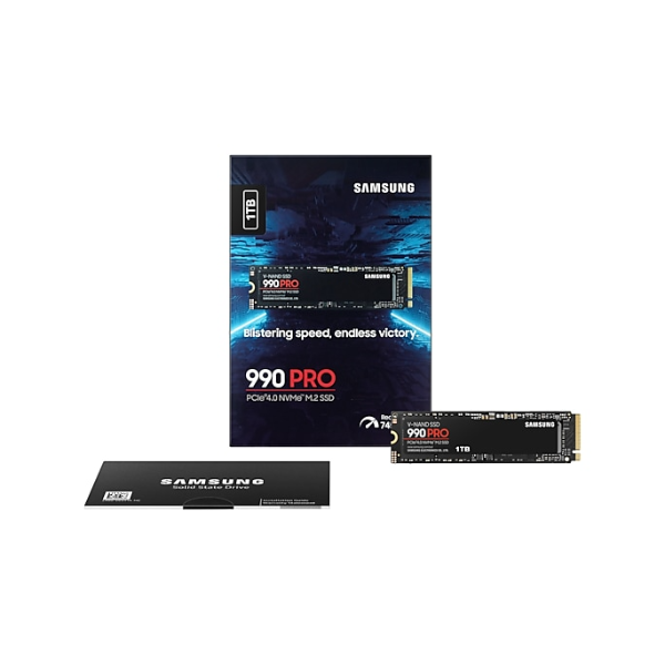 SSDINT07072444 - Ổ cứng SSD gắn trong Samsung 990 PRO 1TB PCIe Gen 4.0 x4 NVMe V-NAND M.2 2280 upto 7450MB s (MZ-V9P1T0BW) - 7