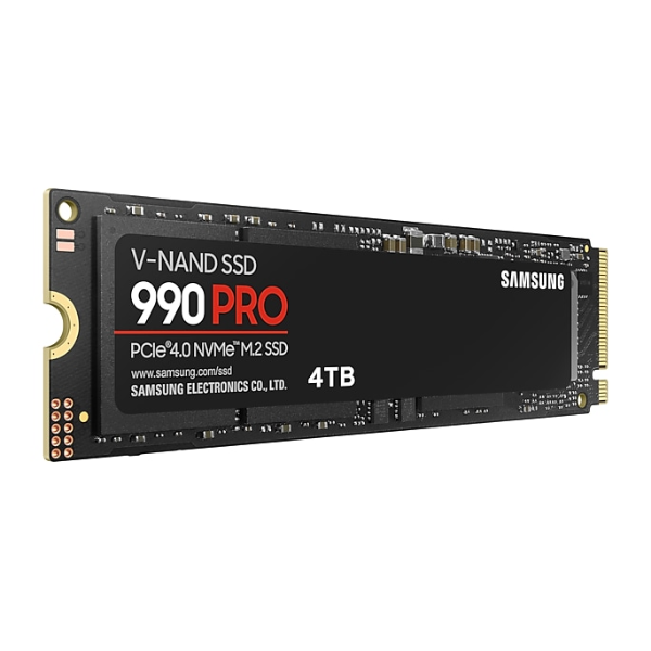 SSDINT07072446 - Ổ cứng SSD gắn trong Samsung 990 PRO 4TB PCIe Gen 4.0 x4 NVMe V-NAND M.2 2280 upto 7450MB s (MZ-V9P4T0BW) - 4