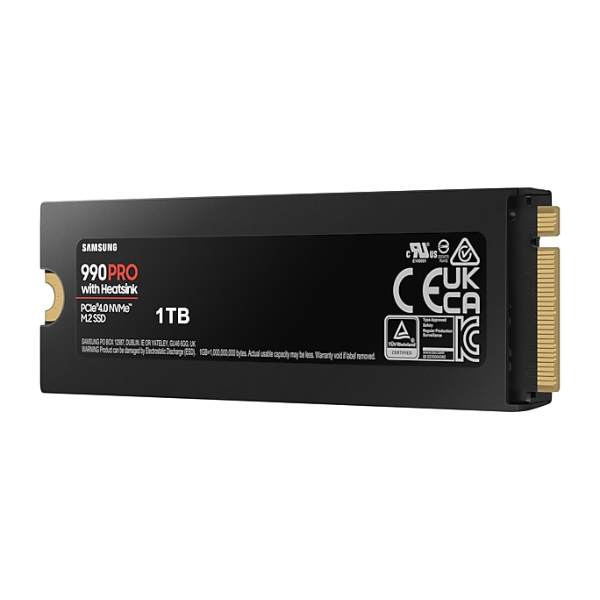 SSDINT07072447 - Ổ cứng SSD gắn trong Samsung 990 PRO Heatsink 1TB PCIe Gen 4.0 x4 NVMe V-NAND M.2 2280 upto 7450MB s (MZ-V9P1T0CW) - 4