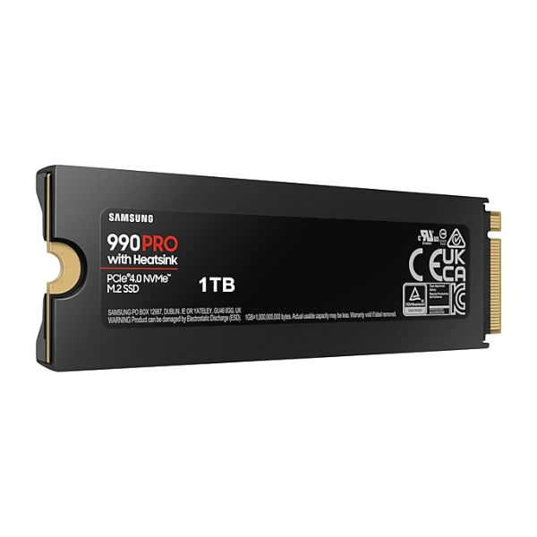 SSDINT07072447 - Ổ cứng SSD gắn trong Samsung 990 PRO Heatsink 1TB PCIe Gen 4.0 x4 NVMe V-NAND M.2 2280 upto 7450MB s (MZ-V9P1T0CW) - 6