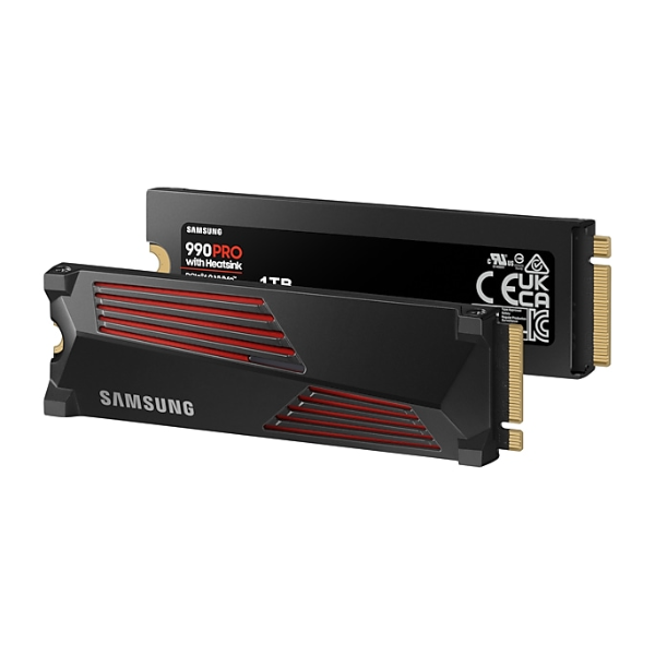 SSDINT07072447 - Ổ cứng SSD gắn trong Samsung 990 PRO Heatsink 1TB PCIe Gen 4.0 x4 NVMe V-NAND M.2 2280 upto 7450MB s (MZ-V9P1T0CW) - 7