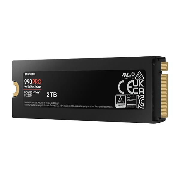 SSDINT07072448 - Ổ cứng SSD gắn trong Samsung 990 Pro Heatsink 2TB PCIe Gen 4.0 x4 NVMe V-NAND M.2 2280 upto 7450MB s (MZ-V9P2T0CW) - 5