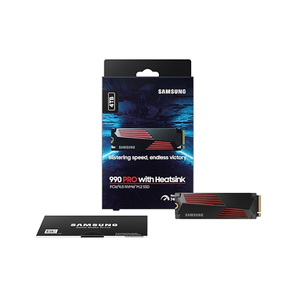 SSDINT07072449 - Ổ cứng SSD gắn trong Samsung 990 PRO Heatsink 4TB PCIe Gen 4.0 x4 NVMe V-NAND M.2 2280 upto 7450MB s (MZ-V9P4T0CW) - 9