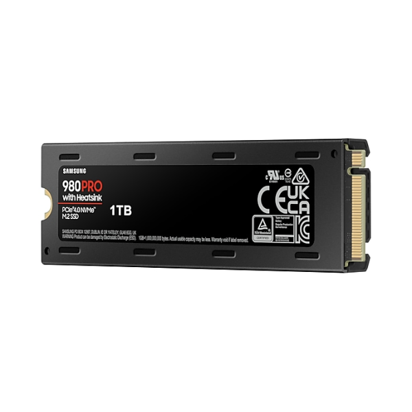 SSDINT07072442 - Ổ cứng SSD gắn trong Samsung 980 PRO Heatsink 1TB PCIe Gen 4.0 x4 NVMe V-NAND M.2 2280 upto 7000MB s (MZ-V8P1T0CW) - 7