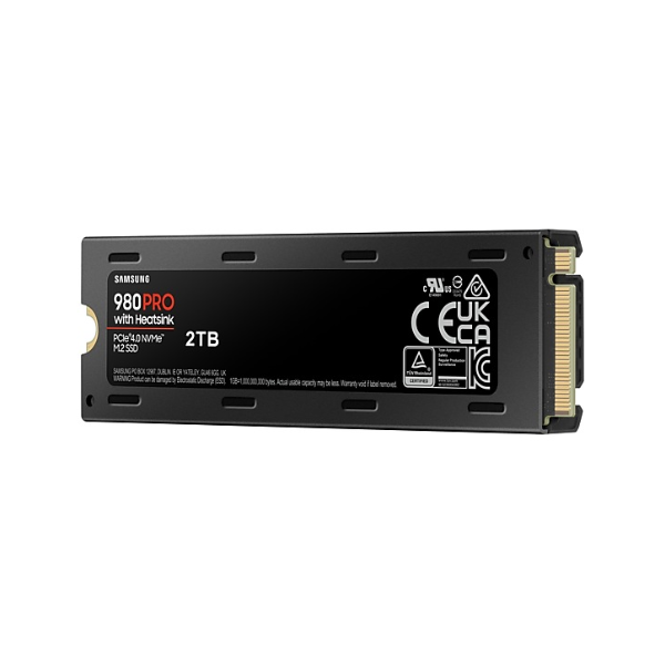 SSDINT07072443 - Ổ cứng SSD gắn trong Samsung 980 PRO Heatsink 2TB PCIe Gen 4.0 x4 NVMe V-NAND M.2 2280 upto 7000MB s (MZ-V8P2T0CW) - 5