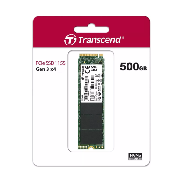 SSDINT07072420 - Ổ cứng SSD gắn trong Transcend SSD115S 500GB M.2 2280 PCIe Gen3x4 upto 3200MB s (TS500GMTE115S) - 4