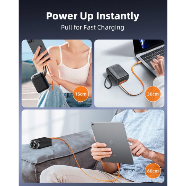 TM31BLK - Pin sạc dự phòng Innostyle 10.000 mAh 30W TransiMini FlexCharge Retractable - 7