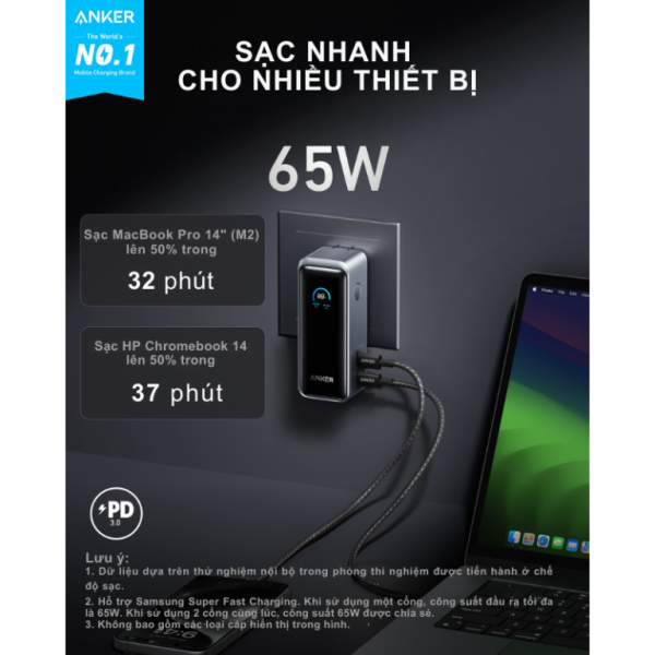 A1339111 - Pin sạc dự phòng Anker 9.600 mAh PD 65W Prime Fusion - 6