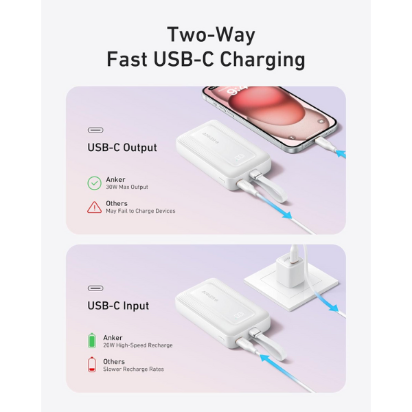 A1688H11 - Pin sạc dự phòng Anker Zolo 10.000 mAh 30W tích hợp cáp sạc - 6