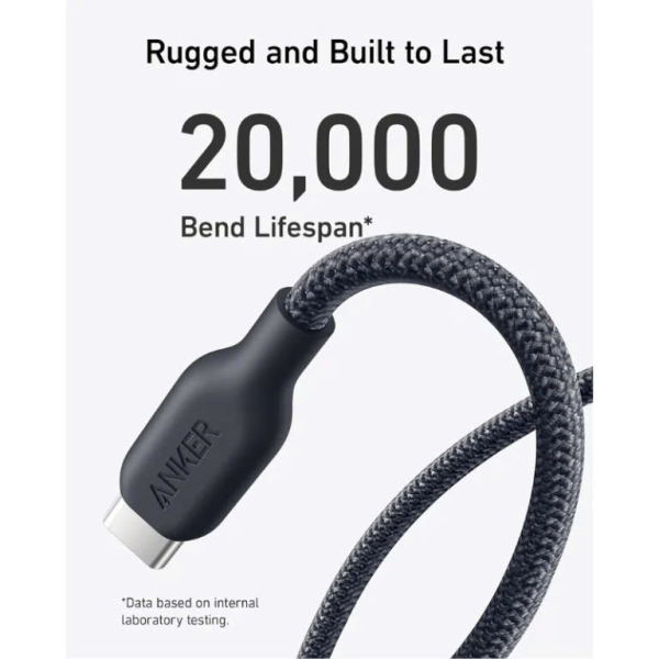 A80E5011 - Cáp Type-C to Type-C Anker 543 240W 0.9m Bọc Dù Bio-Braided Fast Charge - 4