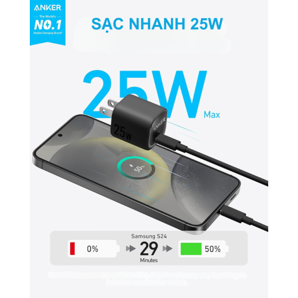 A2656131 - Cốc sạc nhanh Anker Zolo 25W IQ3 A2656 - 2