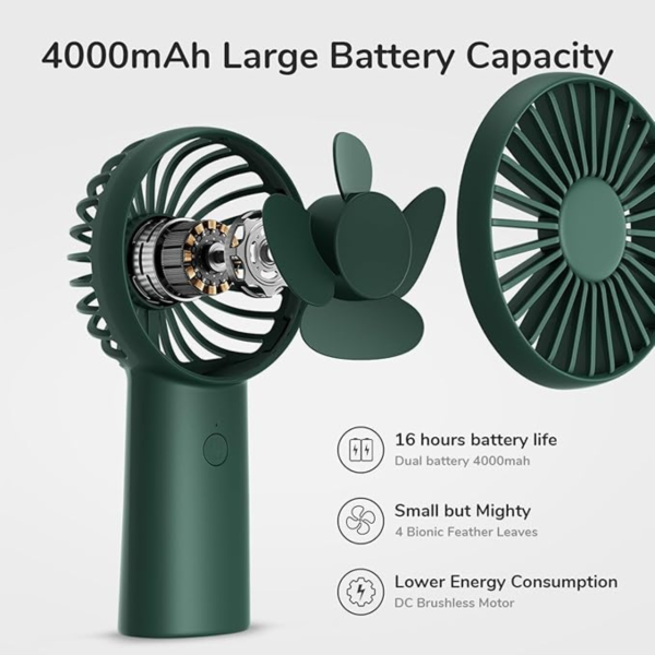 J6620 - Quạt cầm tay mini JisuLife FA20X Plus ABS 4000 mAh - 7
