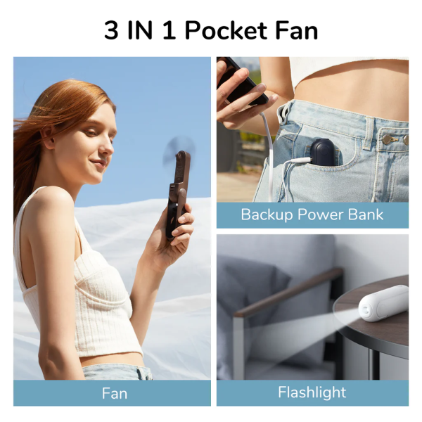 J0961 - Quạt cầm tay mini 3in1 JisuLife F8 2000 mAh - 2