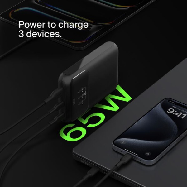 BPB020BTBK - Pin sạc dự phòng Belkin 20.000 mAh 65W PD Polymer Pocket Power - 10